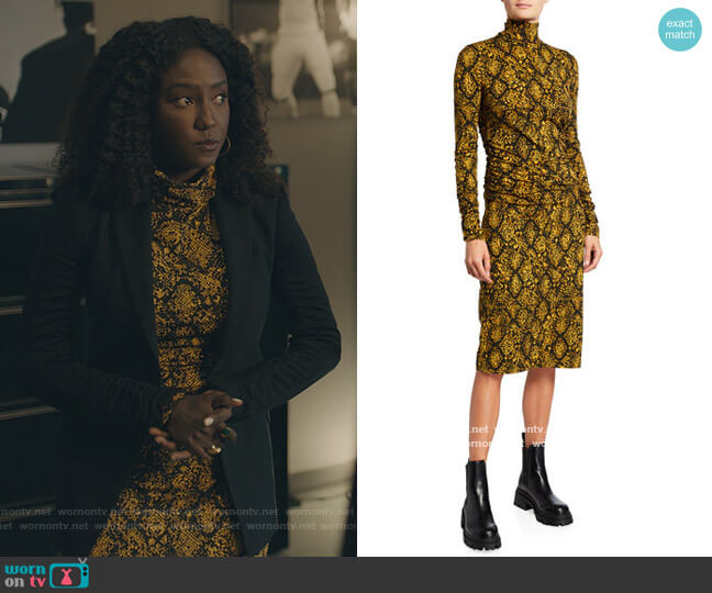 WornOnTV: Lauren’s yellow snakeskin print dress on Billions | Jade ...