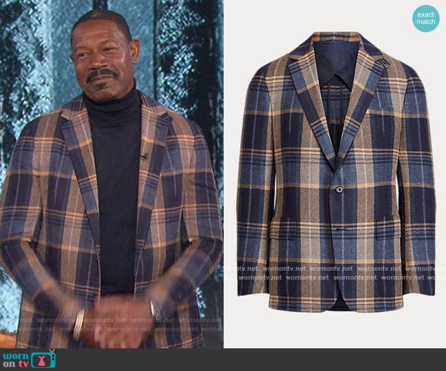 Hadley Handmade Plaid Sport Coat by Ralph Lauren worn by Dennis Haysbert on The Talk