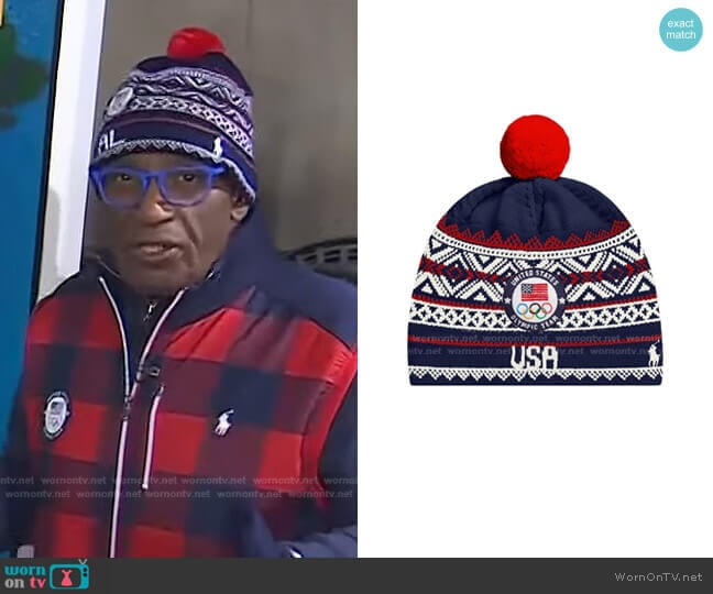 Team USA Custom Beanie by Ralph Lauren worn by Al Roker on Today