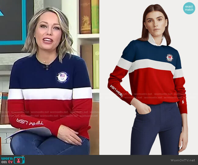 Team USA Custom Wool Sweater by Ralph Lauren worn by Dylan Dreyer on Today