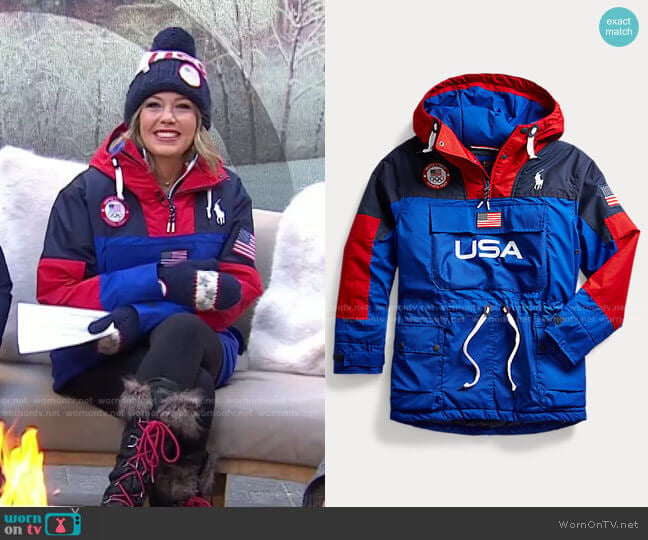 Team USA Opening Ceremony Anorak by Ralph Lauren worn by Dylan Dreyer on Today