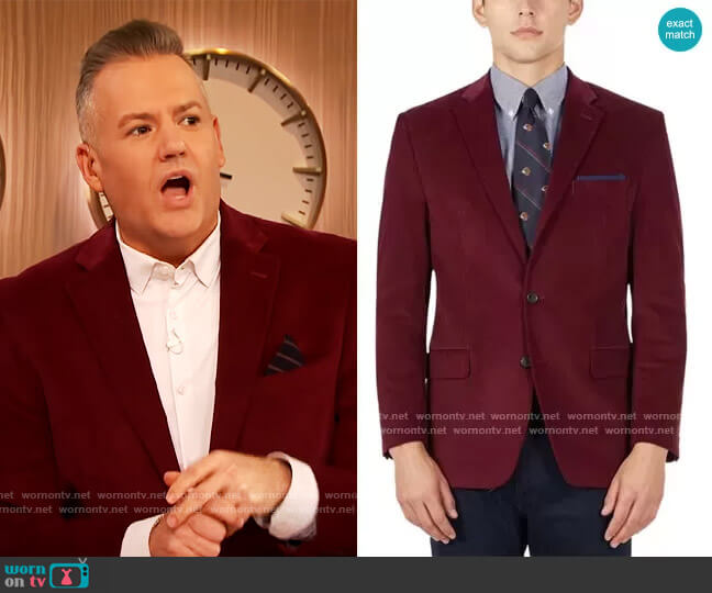 Elbow Patch Corduroy Sport Coat by Lauren Ralph Lauren worn by Ross Mathews on The Drew Barrymore Show worn by Ross Mathews on The Drew Barrymore Show