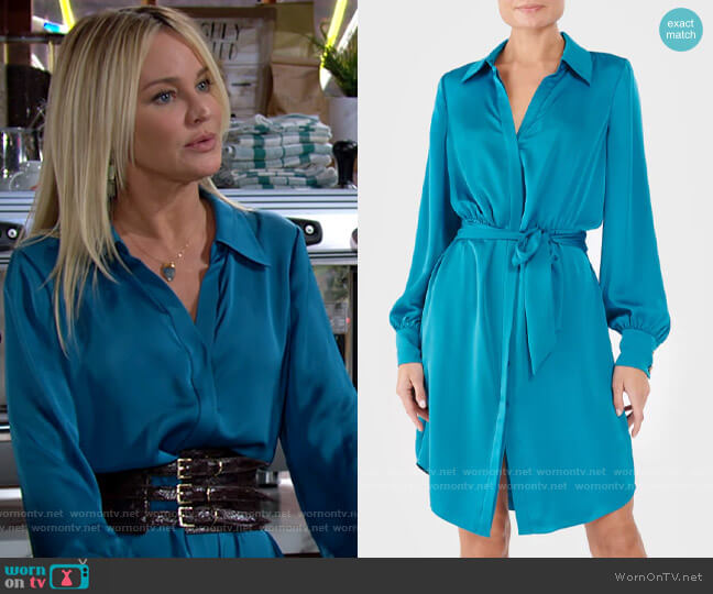 Ramy Brook Ayla Dress worn by Sharon Newman (Sharon Case) on The Young and the Restless