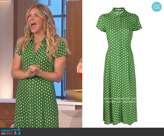 Wilma floral-print midi dress by Reformation worn by Amanda Kloots  on The Talk