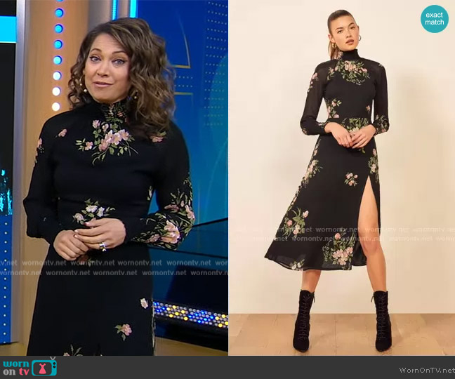 Valentin Dress by Reformation worn by Ginger Zee on Good Morning America