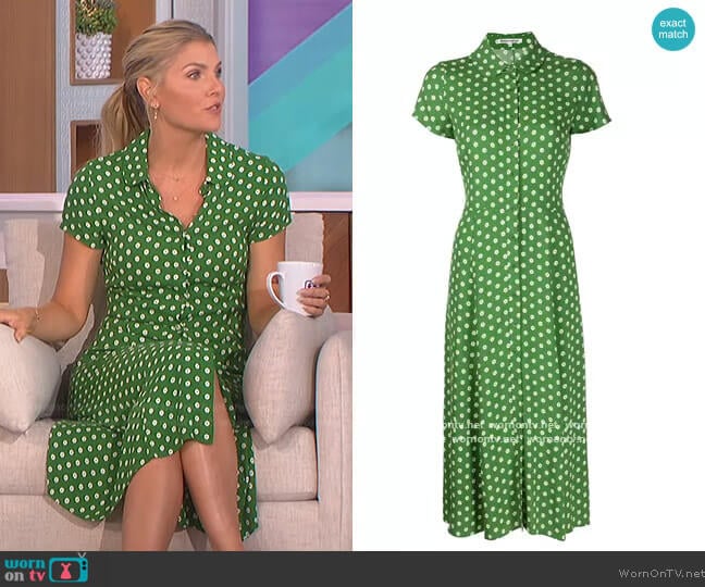 Wilma floral-print midi dress by Reformation worn by Amanda Kloots on The Talk