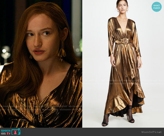 Retrofete Wayne Dress worn by Anna Delvey (Julia Garner) on Inventing Anna
