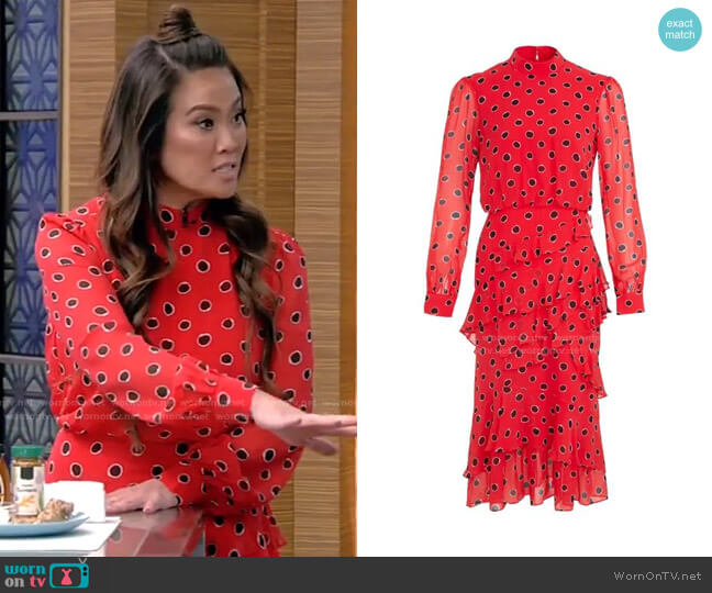 Isa Dress by Saloni worn by Sandra Lee on Live with Kelly and Ryan