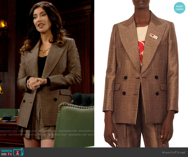 Sandro Floyd Jacket worn by Steffy Forrester (Jacqueline MacInnes Wood) on The Bold & the Beautiful