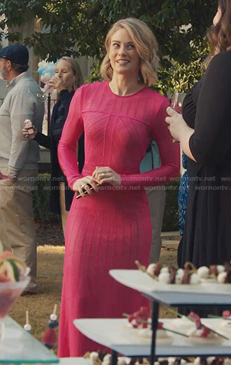 Scarlett’s pink long sleeve mesh dress on The Resident