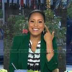 Sheinelle’s green roll-up sleeve jacket on Today