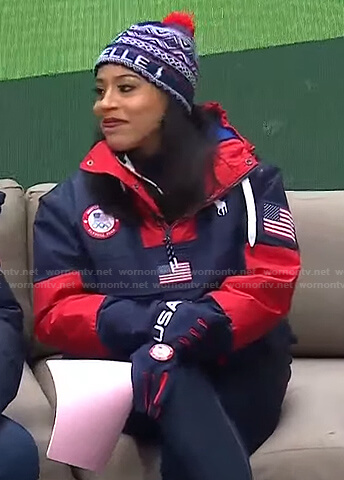 Sheinelle’s navy and red USA jacket on Today