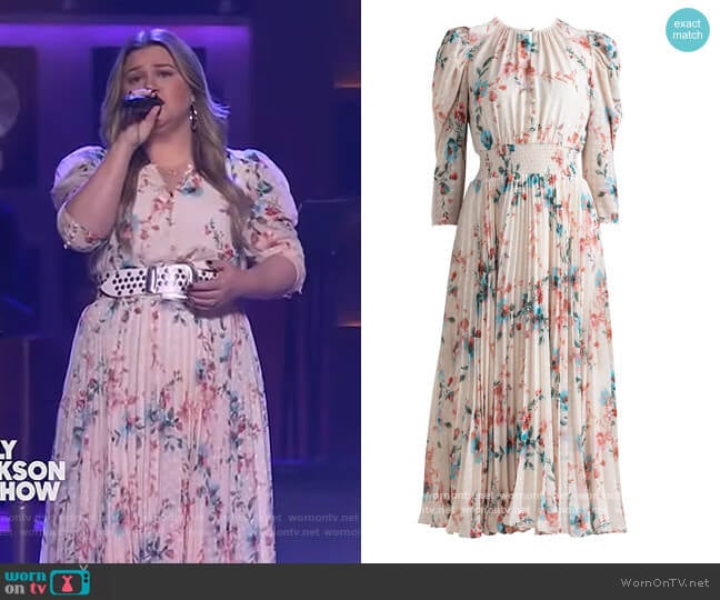 WornOnTV: Kelly’s white floral print dress on The Kelly Clarkson Show ...