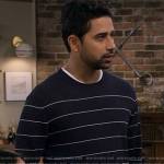 Sid’s navy striped sweater on How I Met Your Father