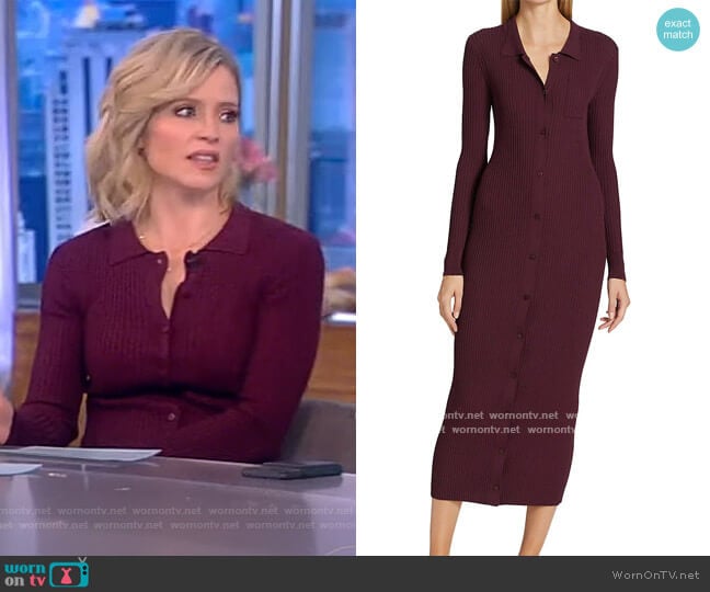 Napa polo dress by Staud worn by Sara Haines on The View