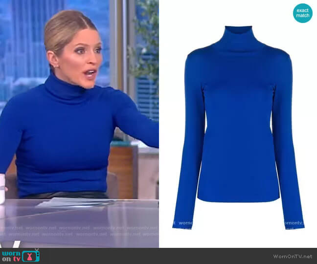 Funnel Neck Long Sleeve Top by Stella McCartney worn by Sara Haines  on The View