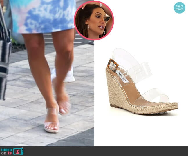 Uri Wedge Sandal by Steve Madden worn by Melissa Gorga on The Real Housewives of New Jersey