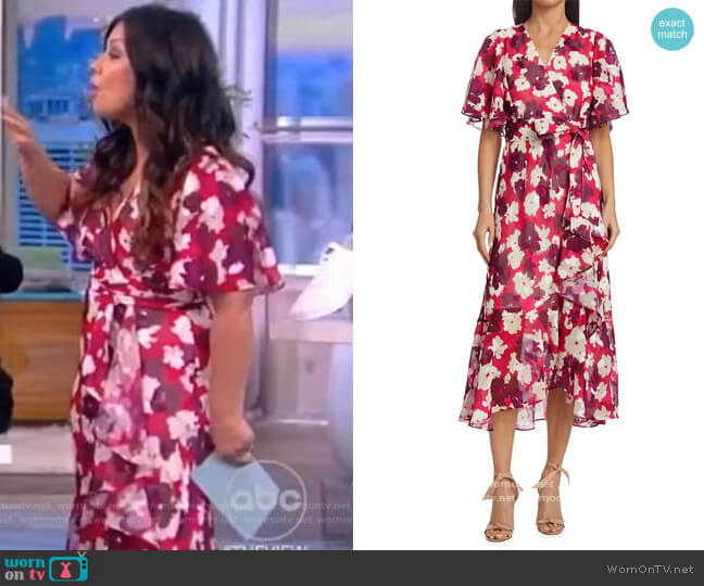 Blaire Floral Wrap Dress by Tanya Taylor worn by Gretta Monahan on The View