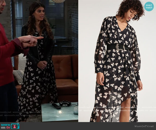 Asymmetric Flowing Dress by The Kooples worn by Sam McCall (Lindsay Hartley) on General Hospital
