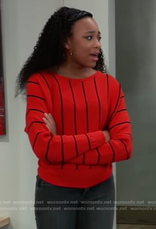 Trina's red stripe sweater on General Hospital