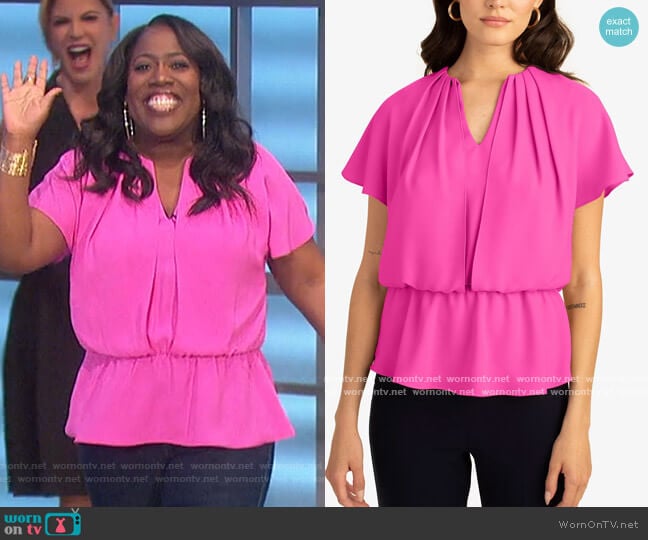 WornOnTV: Sheryl’s pink v-neck top on The Talk | Sheryl Underwood ...