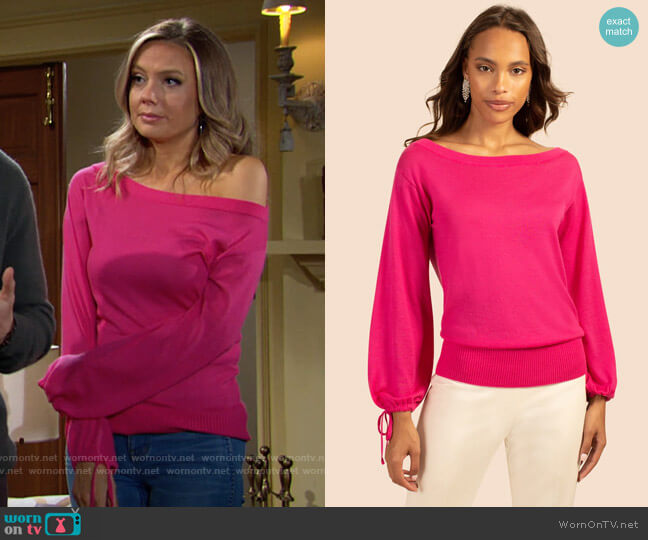 Trina Turk Zsa Zsa Pullover worn by Abby Newman (Melissa Ordway) on The Young & the Restless