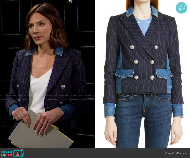 Veronica Beard Arberie Jacket worn by Taylor Hayes (Krista Allen) on The Bold & the Beautiful