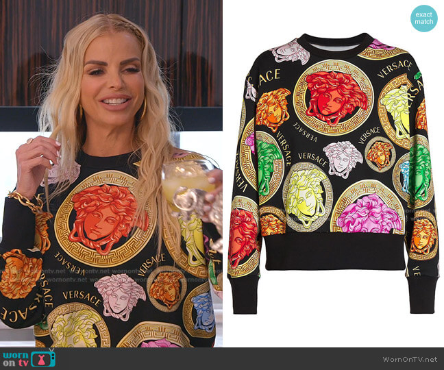 Louis Vuitton Sky Mixed Monogram Masculine Shirt worn by Alexia Echevarria  as seen in The Real Housewives of Miami (S05E12)