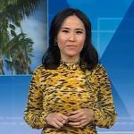 Vicky Nguyen’s yellow printed ruffle dress on Today