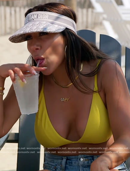 Melissa’s yellow bikini on The Real Housewives of New Jersey