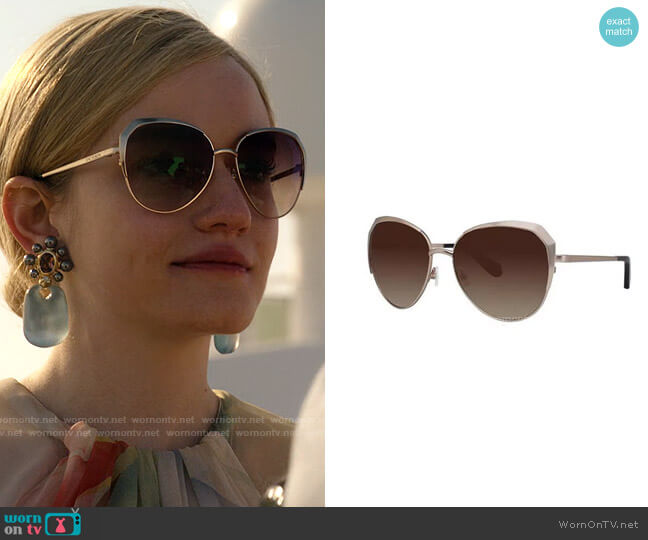 Zac Posen Issa Sunglasses worn by Anna Delvey (Julia Garner) on Inventing Anna