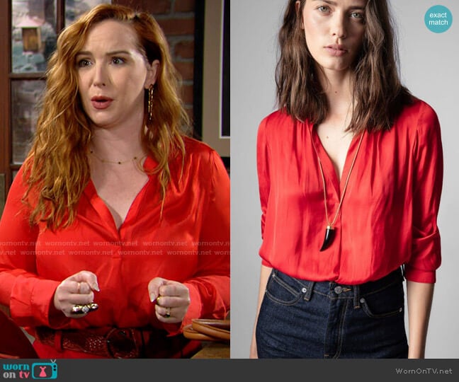 Zadig & Voltaire Tink Top worn by Mariah Copeland (Camryn Grimes) on The Young and the Restless