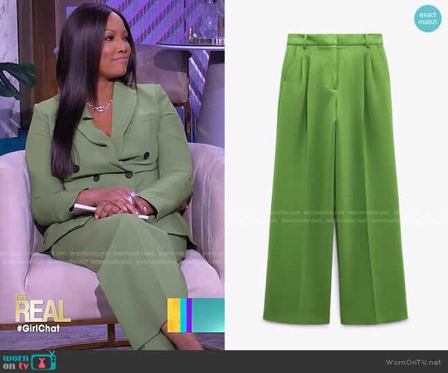WornOnTV: Garcelle’s green double breasted blazer and pants on The Real ...