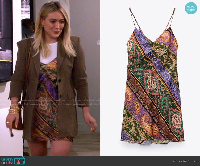 Zara Printed Mini Dress worn by Sophie (Hilary Duff) on How I Met Your Father