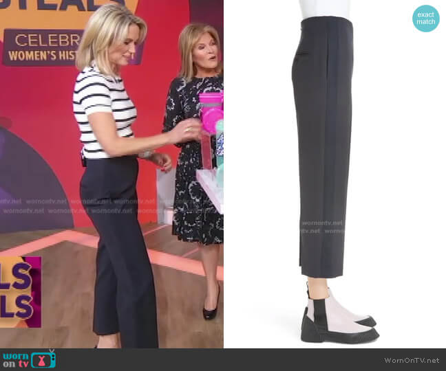 Grosgrain Side Stripe Wool Pants by 3.1 Phillip Lim worn by Amy Robach on Good Morning America