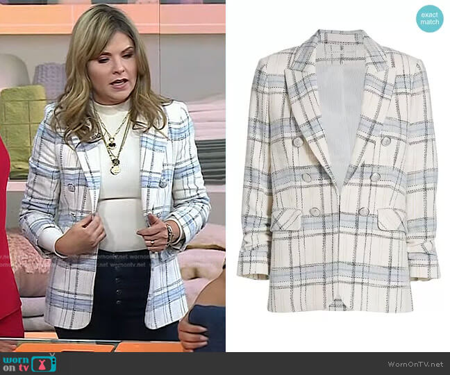 WornOnTV: Veronica's plaid shirt and white denim jacket on