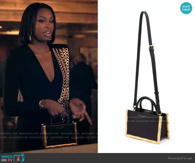 Brandon Blackwood Bamboo B Tote worn by Hilary Banks (Coco Jones) on Bel-Air