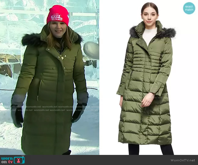 WornOnTV: Jenna’s green puffer long coat on Today | Jenna Bush Hager ...