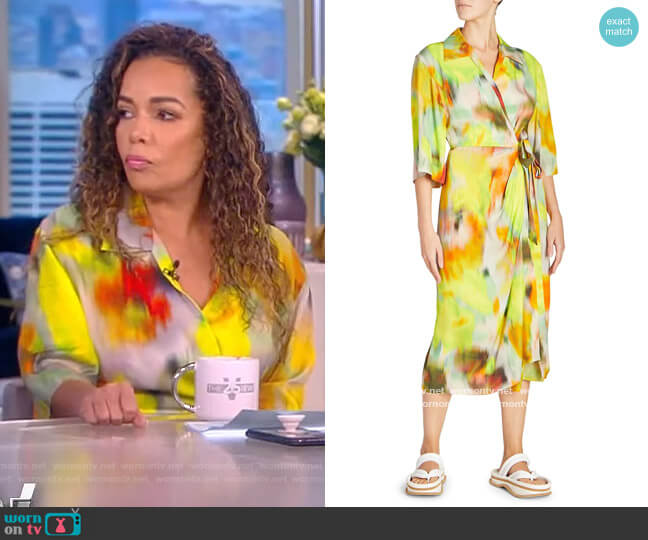 Darola Dyed Wrap Dress by Dries Van Noten worn by Sunny Hostin on The View