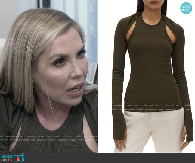 Double Rib Tee Set by Helmut Lang worn by Dr. Jen Armstrong on The Real Housewives of Orange County