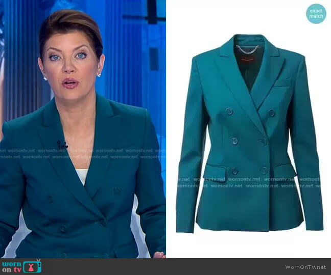 Indiana Jacket by Altuzarra worn by Norah O'Donnell  on CBS Evening News