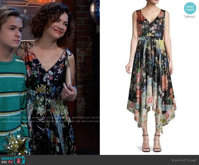 Meru Dress by Johnny Was worn by Elizabeth Webber (Rebecca Herbst) on General Hospital