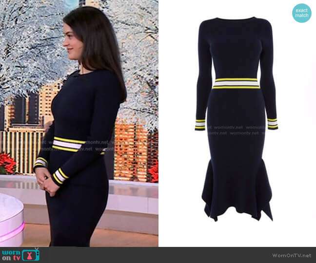 Fishtail Knit Dress by Karen Millen worn by Donna Farizan on Today