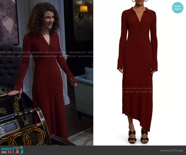 Lance Dress in Sumac by A.L.C. worn by Sarah Horton (Linsey Godfrey) on Days of our Lives