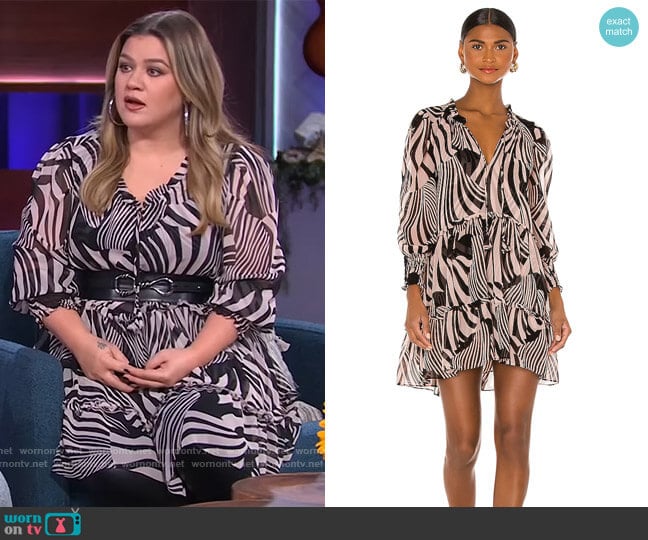 Marisa Dress by Misa Los Angeles worn by Kelly Clarkson on The Kelly Clarkson Show