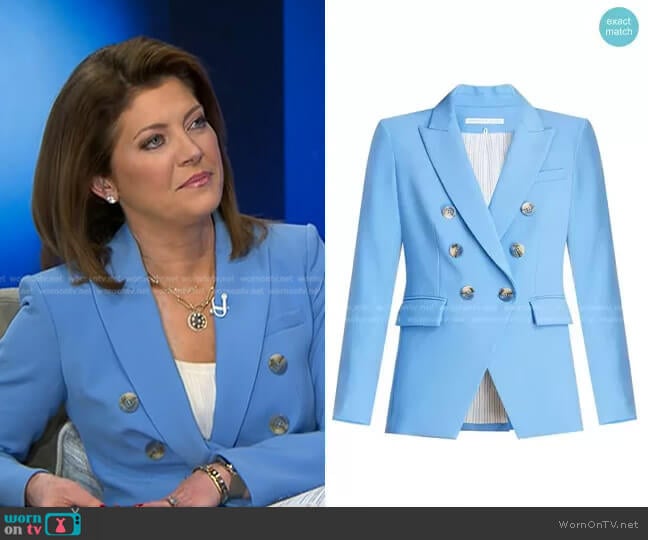 Miller Dickey Jacket by Veronica Beard worn by Norah O'Donnell  on CBS Evening News