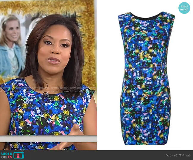 Abstract Print Sheath Dress by Milly worn by Sheinelle Jones on Today