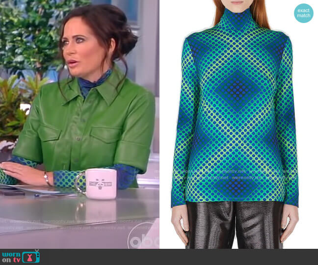 Illusion Mockneck Top by Paco Rabanne worn by Stephanie Grisham on The View