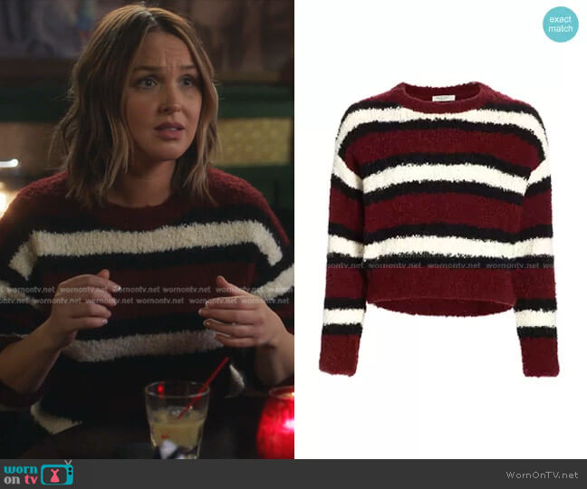 Robyn Stripe Sweater by Rag & Bone worn by Jo Wilson (Camilla Luddington) on Greys Anatomy