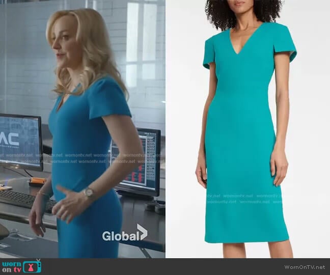 Rubens Wool Crepe Midi Dress by Roland Mouret worn by Marissa Morgan (Geneva Carr) on Bull